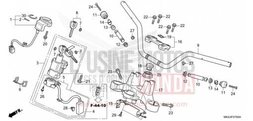 ROHRGRIFF/OBERE BRUECKE NC750XAG de 2016